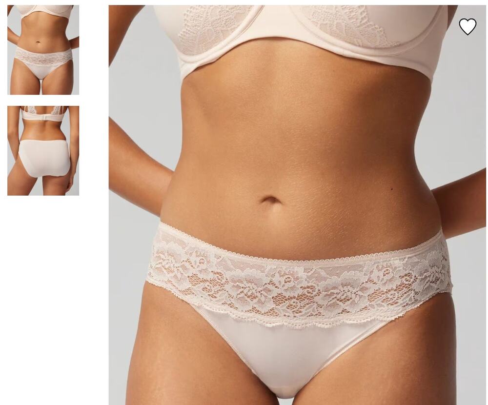 Soma Vanishing Edge Microfiber Lace Cheeky Hipster Panty Silver Taupe XXL NWT